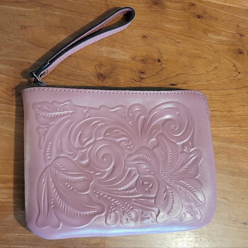 Patricia Nash - Leather Clutch with Embossed Logo